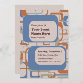 Invitation pour une fête ou un événement en style  (Devant / Derrière)