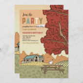 Invitation pour une fête paysanne d'automne (Devant / Derrière)