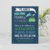 Invitation pour une fête Planes, Trains & Automobi (Debout devant)