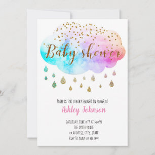 Invitation pour une fête prénatale bébé nuage