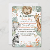 Invitation pour une fête prénatale de bébé garçon (Devant)