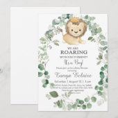 Invitation pour une fête prénatale de bébé garçon, (Devant / Derrière)