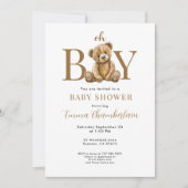 Invitation pour une fête prénatale de bébé garçon  (Devant)