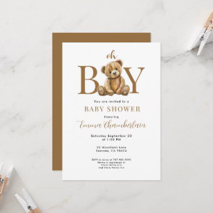 Invitation pour une fête prénatale de bébé garçon