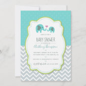 Invitation pour une fête prénatale d'un bébé garço (Devant)