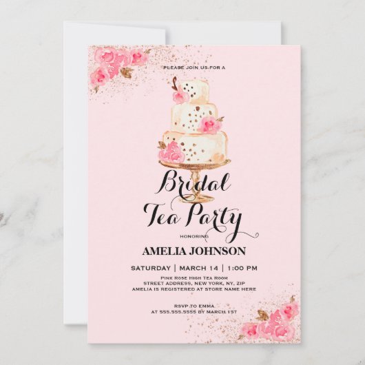Invitation pour une fête prénuptiale avec un thème (Devant)