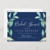 Invitation pour une fête prénuptiale | Botanique d (Devant / Derrière)