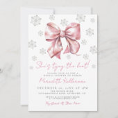 Invitation pour une fête prénuptiale d'hiver avec (Devant)