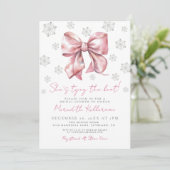 Invitation pour une fête prénuptiale d'hiver avec (Debout devant)