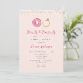 Invitation pour une fête prénuptiale Donuts et Dia (Debout devant)