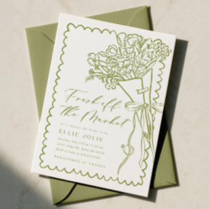 Invitation pour une fête prénuptiale "Fresh Off th