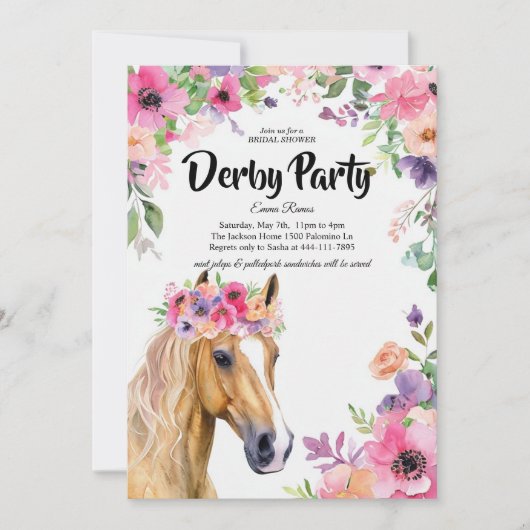 Invitation pour une fête prénuptiale sur le thème (Devant)
