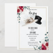 Invitation pour une fête prénuptiale sur le thème  (Devant / Derrière)