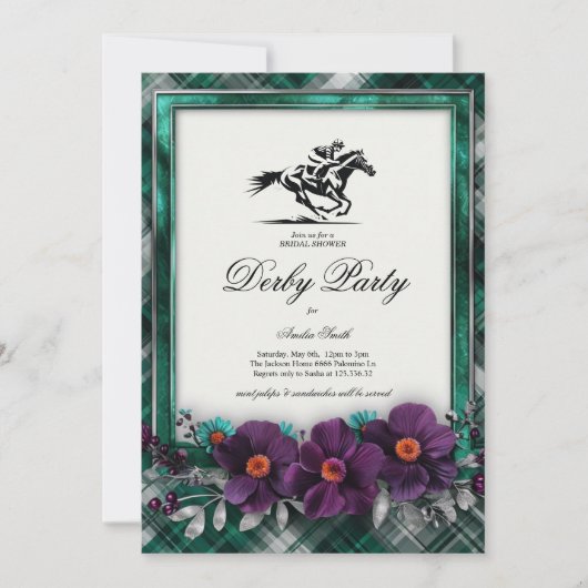 Invitation pour une fête prénuptiale sur le thème (Devant)