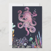 Invitation pour une fête sous la mer et un récif d (Dos)