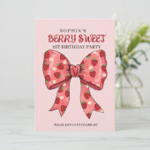 Invitation pour une fête sucrée aux fruits rouges (Debout devant)