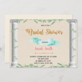 Invitation pour une fête sur le thème grec rustiqu (Devant / Derrière)