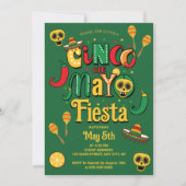 Invitation pour une fête sur le thème mexicain du (Devant)
