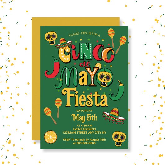 Invitation pour une fête sur le thème mexicain du