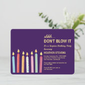 Invitation pour une fête surprise à ne pas éventer (Debout devant)