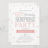 Invitation pour une fête surprise avec confettis p (Devant / Derrière)