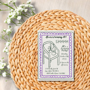 Invitation pour une fête surprise Chut!