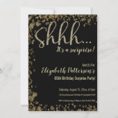 Invitation pour une fête surprise pour un 65e anni (Devant)
