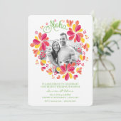 Invitation pour une fête Tropicale Luau avec photo (Debout devant)