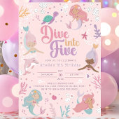 Invitation pour une fille de 5 ans thème sirène ro