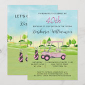 Invitation pour une golfeuse à l'occasion de son 4 (Devant / Derrière)