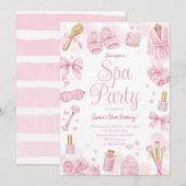 Invitation pour une journée au Beauty Spa rose (Devant / Derrière)