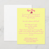 Invitation pour une journée au spa (Devant / Derrière)