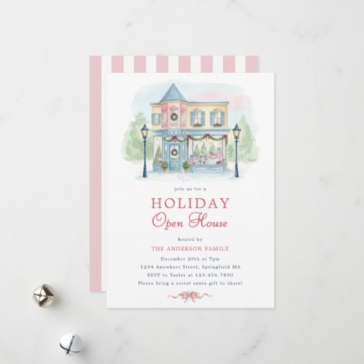 Invitation pour une maison ouverte festive à l'aqu (Devant/Arrière en situation)