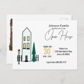 Invitation pour une maison ouverte ou autre (Devant / Derrière)