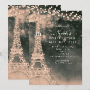 Invitation pour une nuit à Paris avec la Tour Eiff