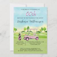 Invitation pour une partie de golf pour les 60 ans