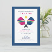 Invitation pour une partie de Pickleball bleu vert (Debout devant)