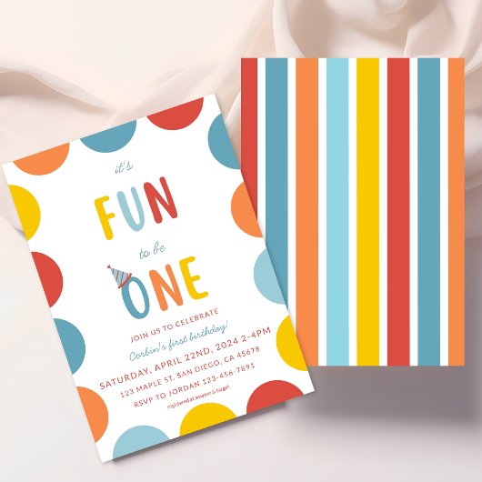 Invitation pour une première fête d'anniversaire a