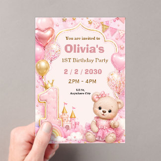 Invitation pour une première fête d'anniversaire r