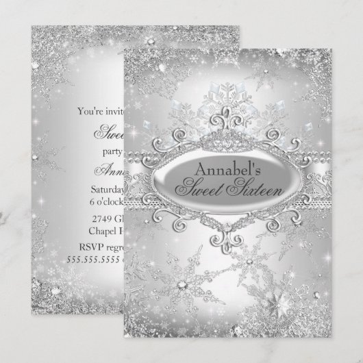 Invitation pour une Princesse d'Argent pour une Sw (Devant / Derrière)