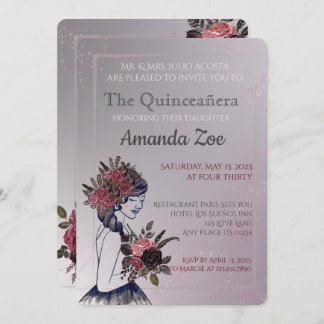 Invitation pour une Quinceañera