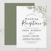 Invitation pour une réception de mariage à l'éléga (Devant / Derrière)