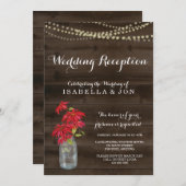 Invitation pour une réception de mariage de Noël r (Devant / Derrière)