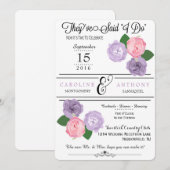 Invitation pour une réception de mariage florale u (Devant / Derrière)