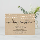 Invitation pour une réception de mariage rustique  (Debout devant)