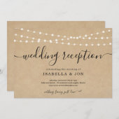 Invitation pour une réception de mariage rustique  (Devant / Derrière)