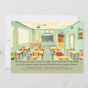Invitation pour une salle de classe vide