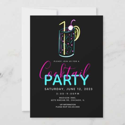 Invitation pour une soirée artistique Mojito Cockt (Devant)