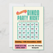 Invitation pour une soirée Bingo Émeraude Élégance (Devant)