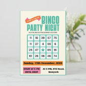 Invitation pour une soirée Bingo Émeraude Élégance (Debout devant)